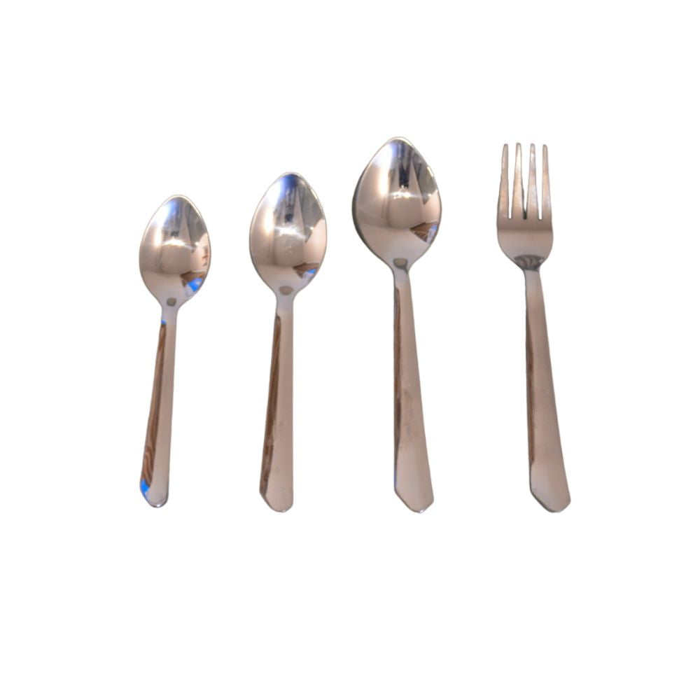 Decent Dazzle Stainless Steel Cutlery Set with Stand | Set of 24 Pcs