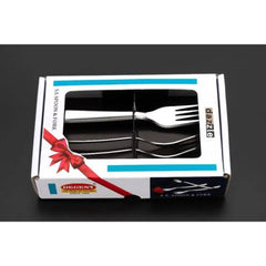 Decent Dazzle Stainless Steel Table Fork | Silver | Set of 6 Pcs