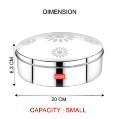 AVIAS Dome Stainless Steel Spice Box | 7 Compartments and 1 Spoon | Silver