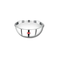 Avias Riara Tri-Ply Stainless Steel Tasla with Lid | Gas & Induction Compatible | Silver
