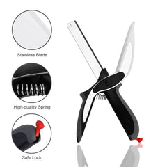 Ankur 2 in 1 Stainless Steel Smart Knife | Black | 1 Pc