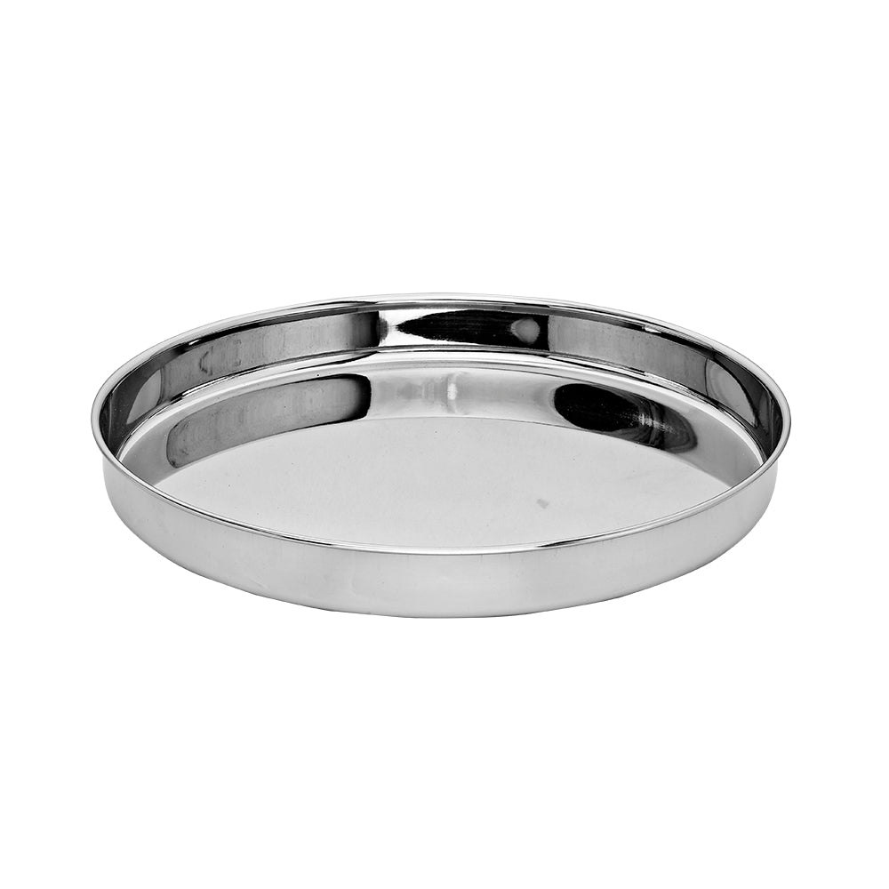 Bengani Stainless Steel 22 Gauge Beeded Khumcha Plate | 1 Pc