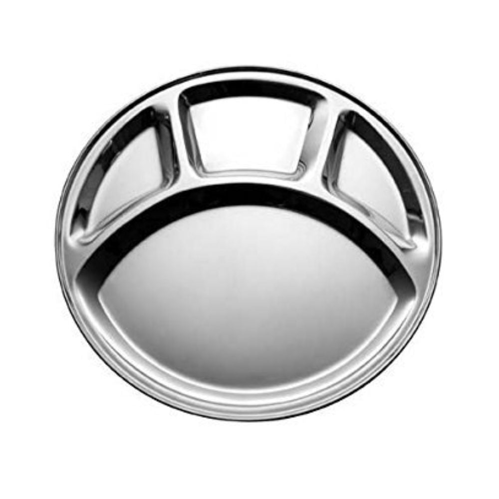 Bengani Stainless Steel 22 Gauge Deluxe Plate | Bhojan Thal | 1 Pc