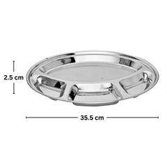 Bengani Stainless Steel 22 Gauge Deluxe Plate | Bhojan Thal | 1 Pc