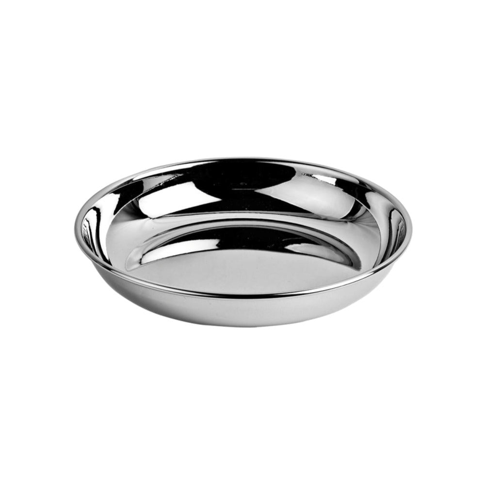 Bengani Stainless Steel Round Bottom (R.B) 22 Gauge Halwa Plate | 1 Pc
