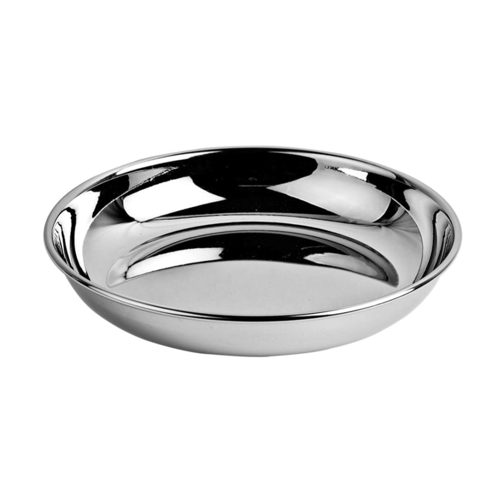 Bengani Stainless Steel Round Bottom (R.B) 22 Gauge Halwa Plate | 1 Pc