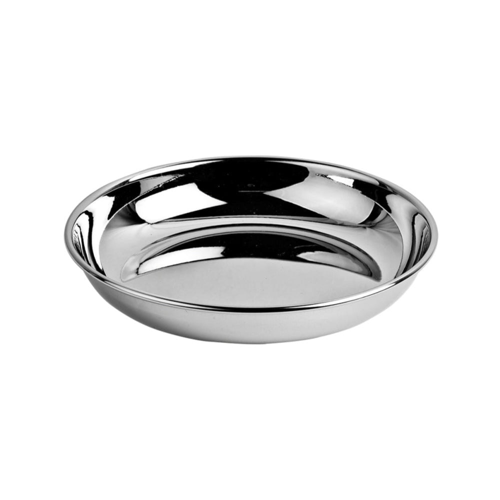 Bengani Stainless Steel Round Bottom (R.B) 22 Gauge Halwa Plate | 1 Pc