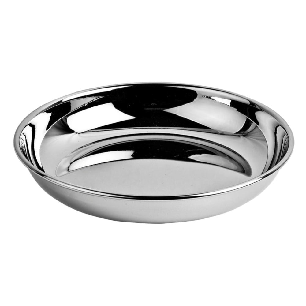 Bengani Stainless Steel Round Bottom (R.B) 22 Gauge Halwa Plate | 1 Pc