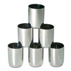 Bengani Royal 22 Gauge Stainless Steel Glass Set | Silver | Set of 6 Pcs