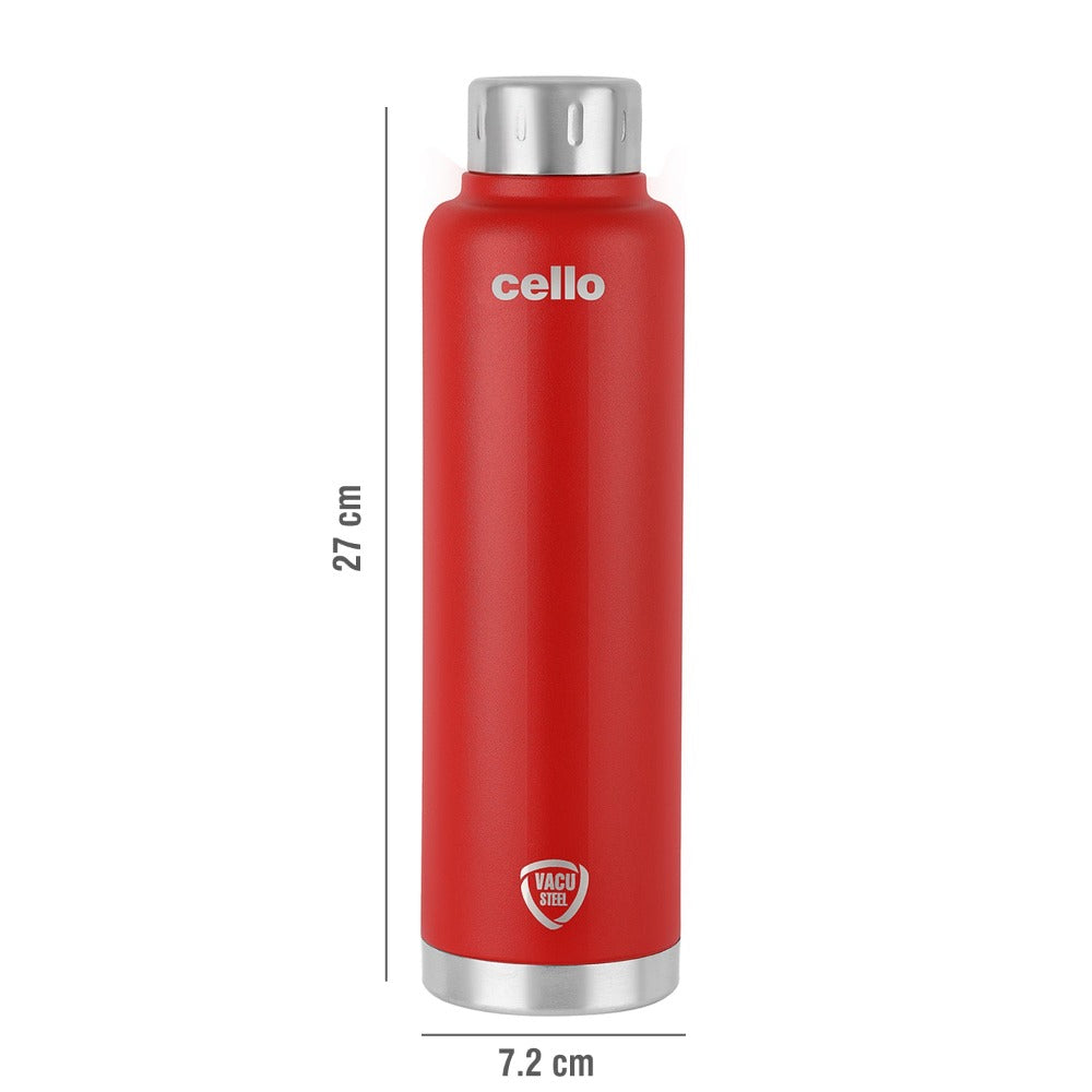 Cello Duro Top Tuff Steel Water Bottle with Durable DTP Coating | 1 Pc