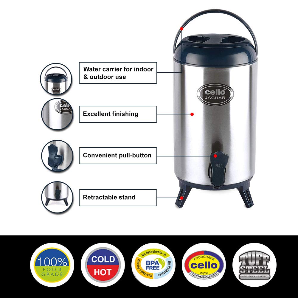 Cello Jaguar Stainless Steel Water Jug