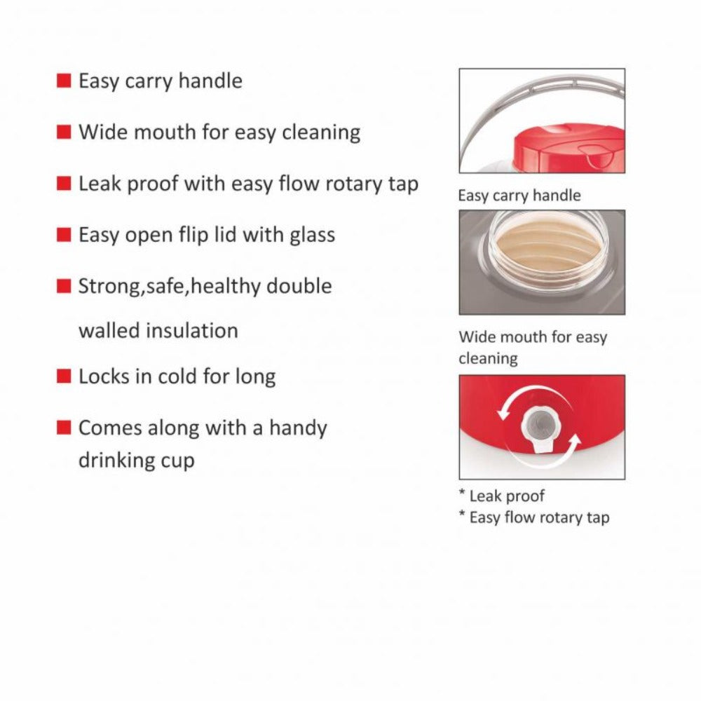 Cello Puro Cool Plastic Insulated Water Jug