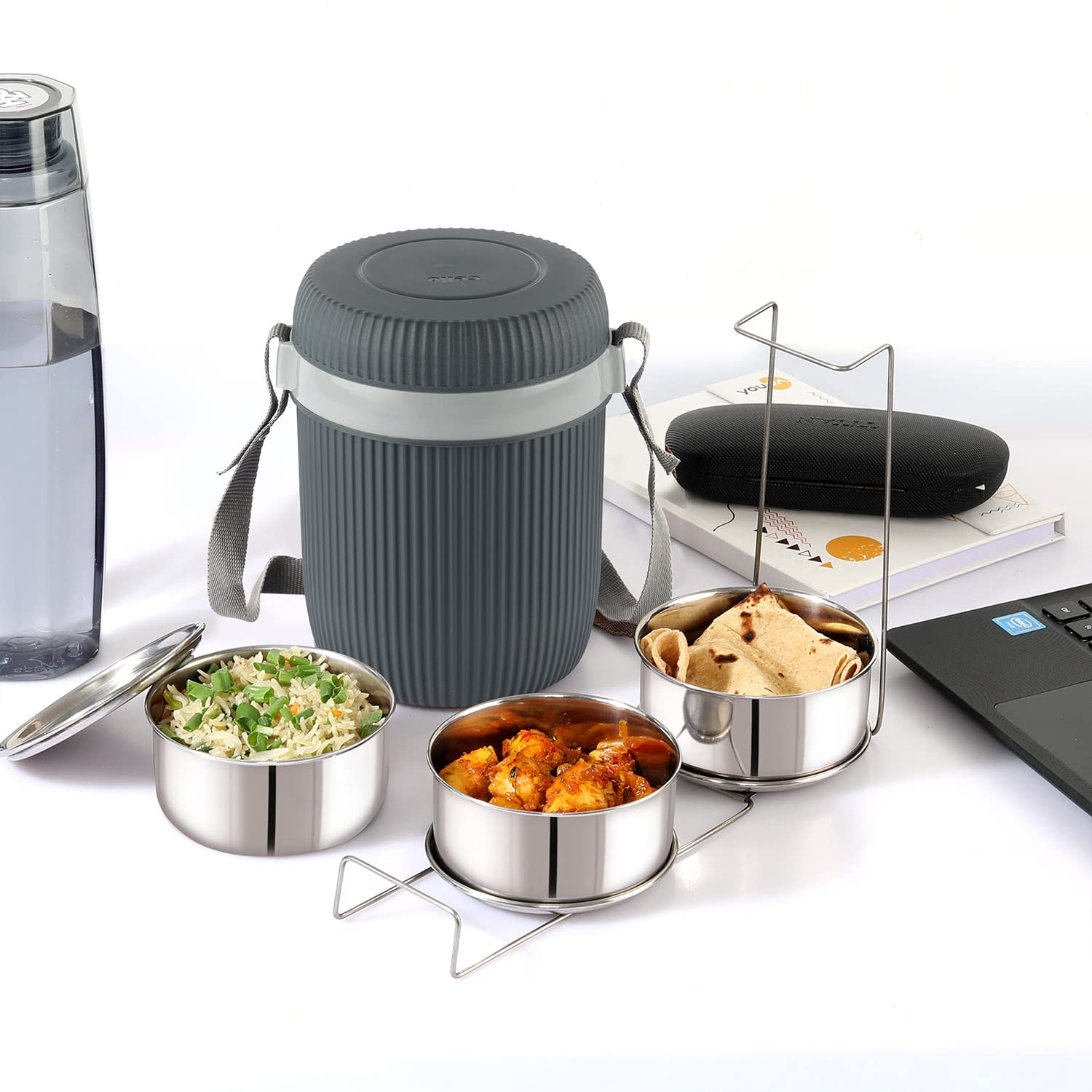 Cello Wow Insulated Lunch Box with Stainless Steel Container | Office Tiffin
