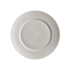 Clay Craft Diamond Plain 11 Inch Georgian Plate | White | Set of 2 Pcs
