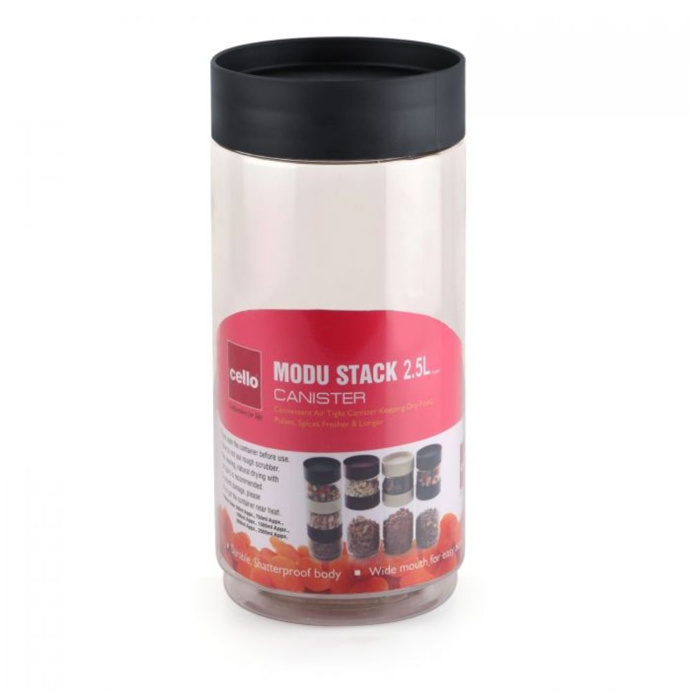 Cello Modustack Plastic Canister | 1 Pc & Set of 2 Pcs
