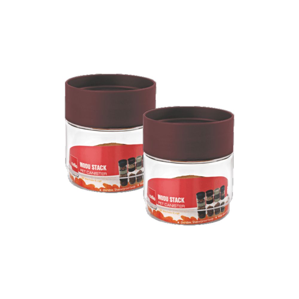 Cello Modustack Plastic Canister | 1 Pc & Set of 2 Pcs