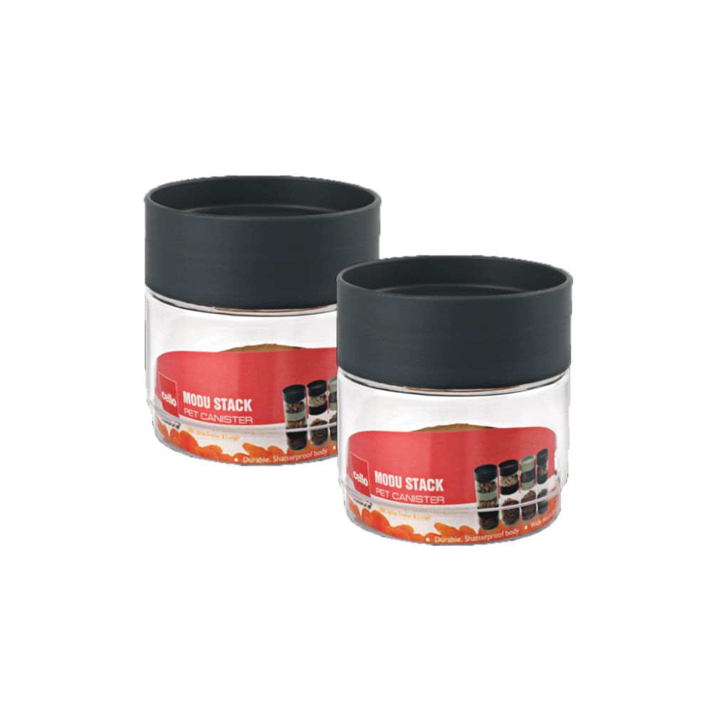 Cello Modustack Plastic Canister | 1 Pc & Set of 2 Pcs