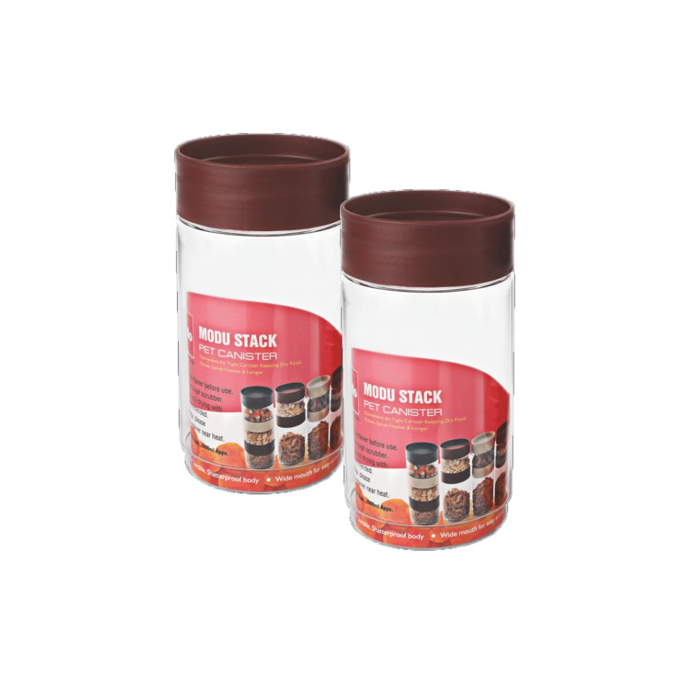 Cello Modustack Plastic Canister | 1 Pc & Set of 2 Pcs