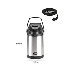 Cello S-VAC Vacuum Insulated Beverage Dispenser | Hot- Cold |Silver
