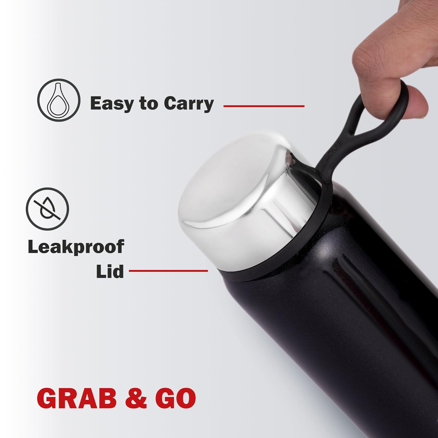Cello Glitz Thermosteel Flask, 300 ML | 24 Hours Hot and Cold Stainless Steel Bottle | Flask for Tea Coffee | Ideal for Office, Gym, Home, Kitchen, Hiking, Travel Bottle