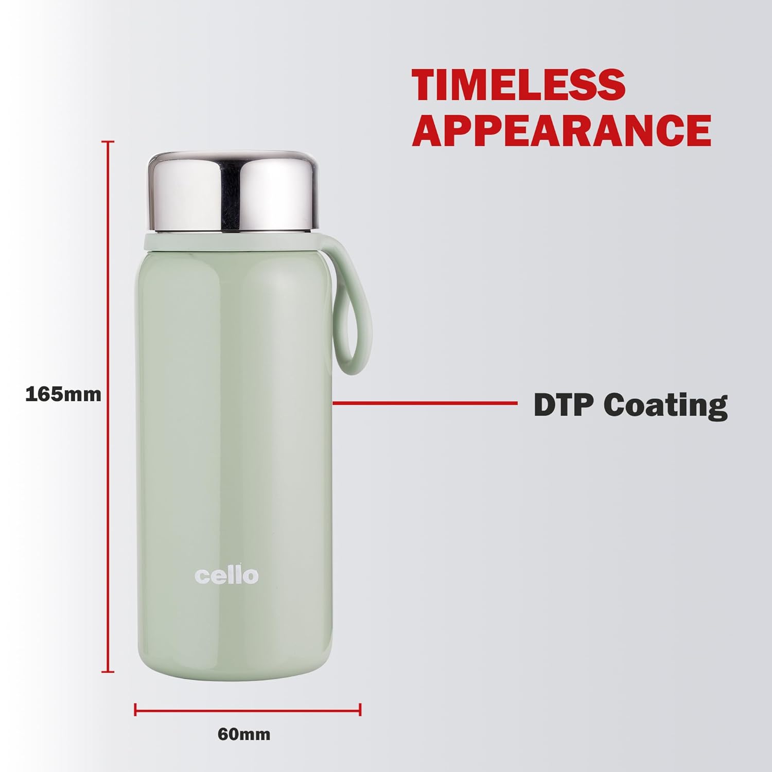 Cello Glitz Thermosteel Flask, 300 ML | 24 Hours Hot and Cold Stainless Steel Bottle | Flask for Tea Coffee | Ideal for Office, Gym, Home, Kitchen, Hiking, Travel Bottle