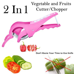 2 in 1 Vegetable & Fruit Cutter & Peeler | Pink