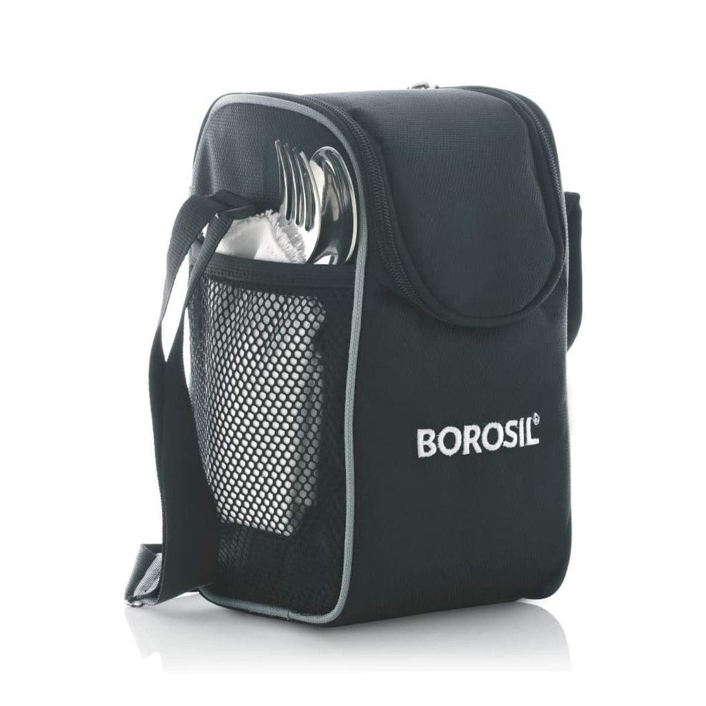 Borosil Hot n Fresh Stainless Steel Insulated Lunchbox | Grey