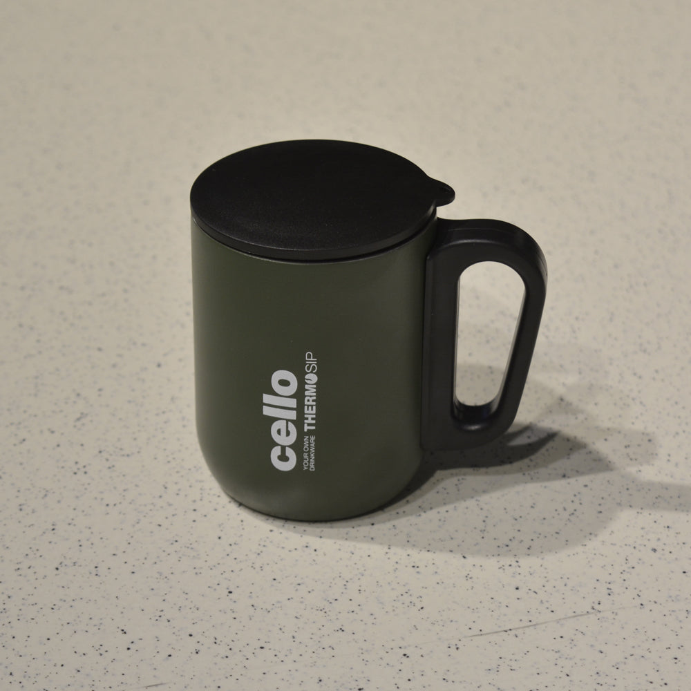 Cello Duro Coffee Style Double Wall Insulated Mug with Lid | 1 Pc