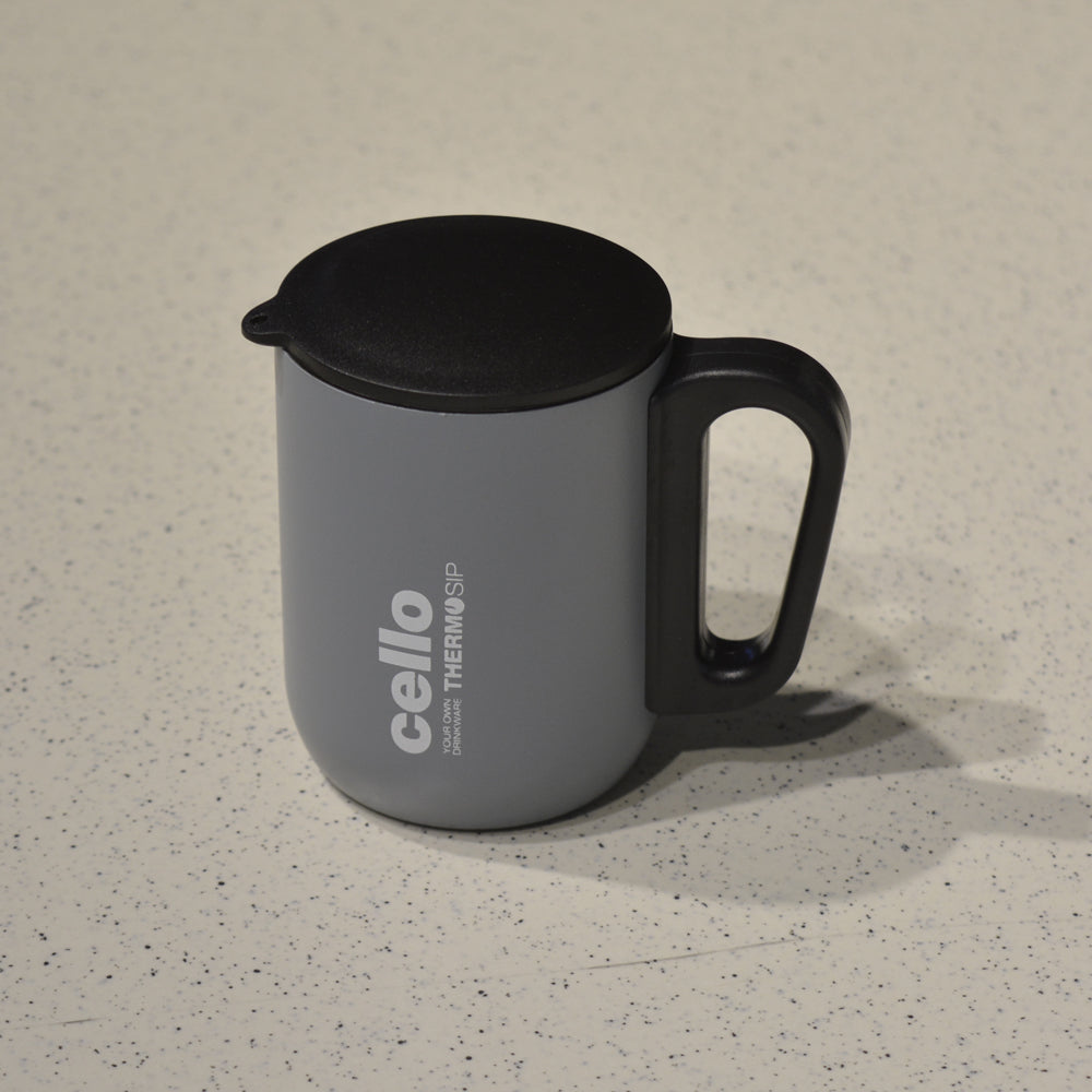 Cello Duro Coffee Style Double Wall Insulated Mug with Lid | 1 Pc