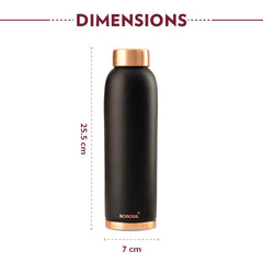 Borosil Eco 1000 ML Powder Coated Matte Finish Copper Bottle | 1 Pc