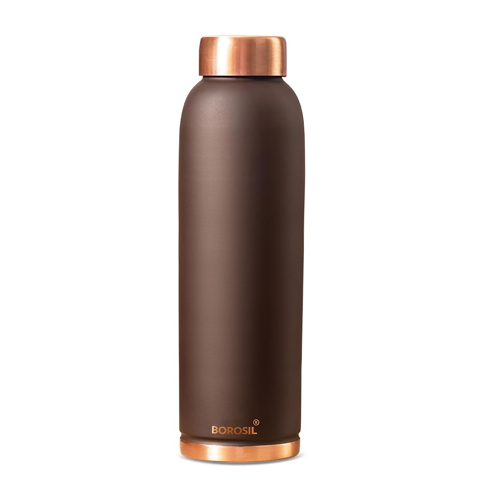 Borosil Eco 1000 ML Powder Coated Matte Finish Copper Bottle | 1 Pc