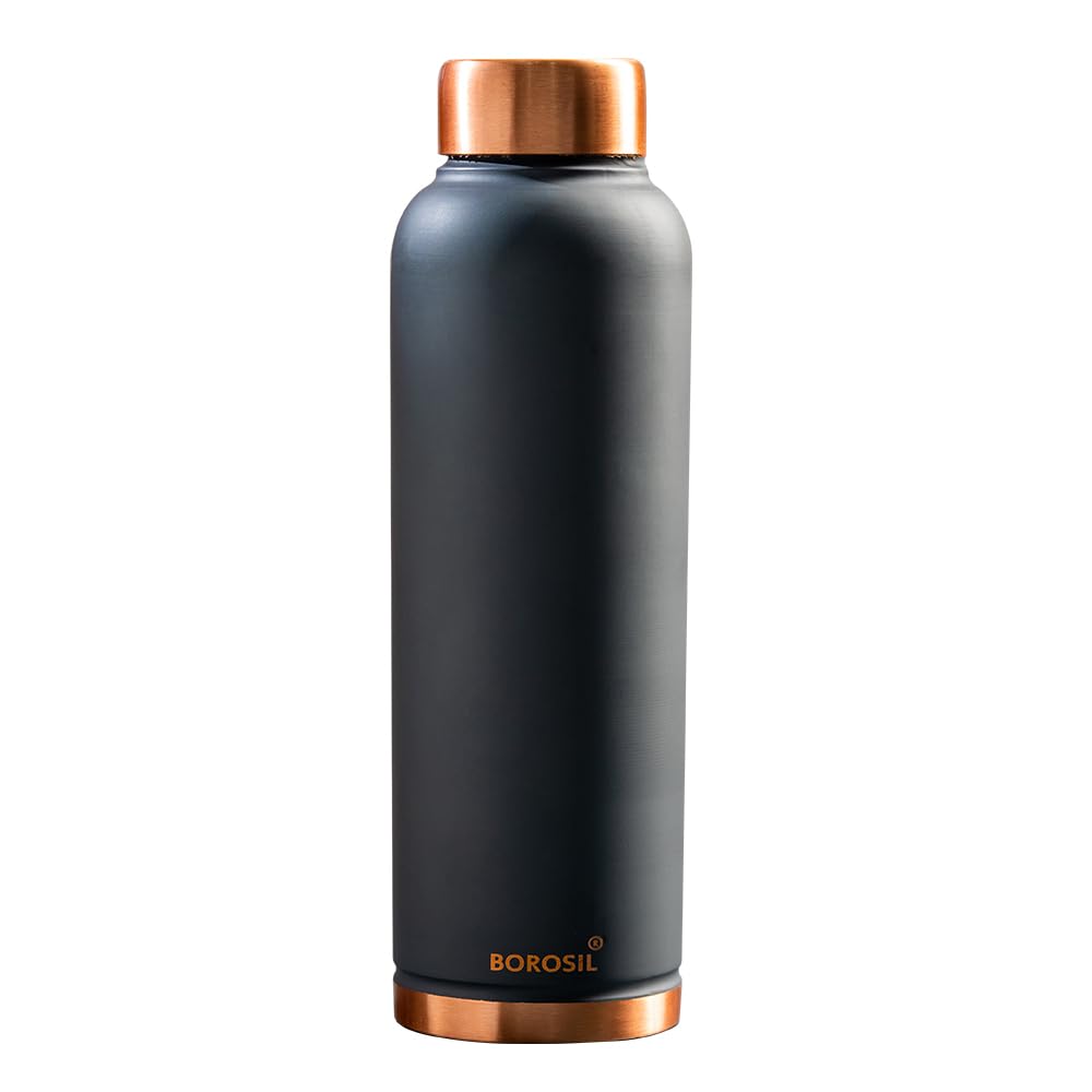 Borosil Eco 1000 ML Powder Coated Matte Finish Copper Bottle | 1 Pc