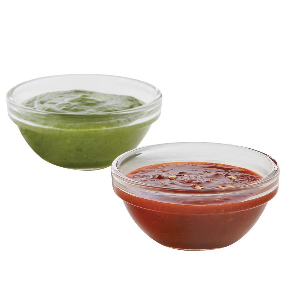 Borosil Stackable Serving Bowls | Oven & Microwave Safe | Transparent | Set of 6 Pcs