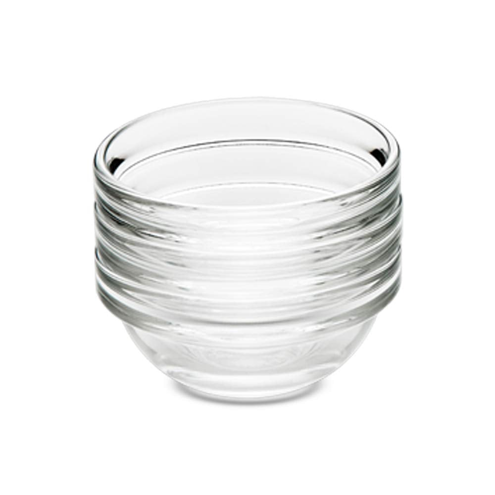 Borosil Stackable Serving Bowls | Oven & Microwave Safe | Transparent | Set of 6 Pcs