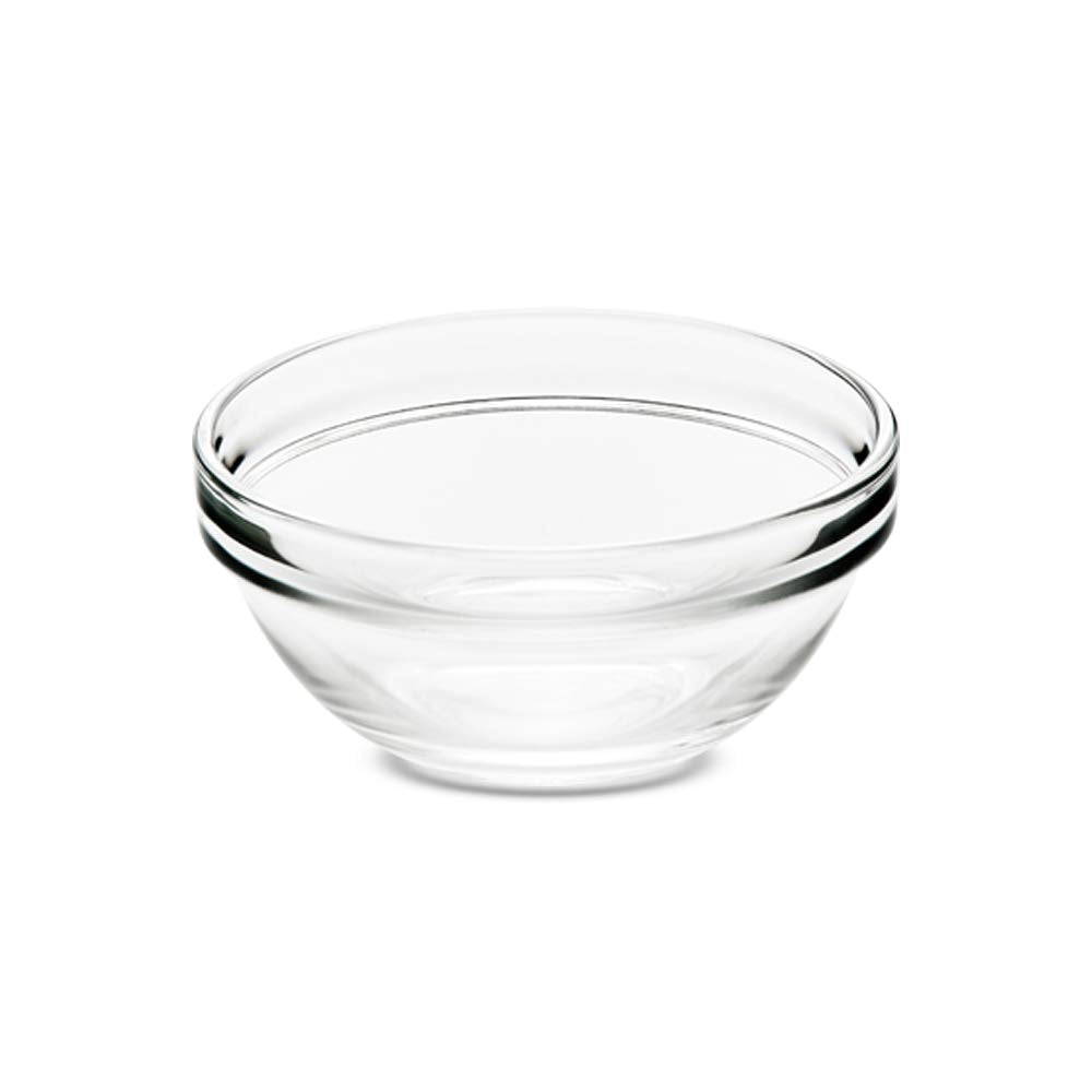 Borosil Stackable Serving Bowls | Oven & Microwave Safe | Transparent | Set of 6 Pcs