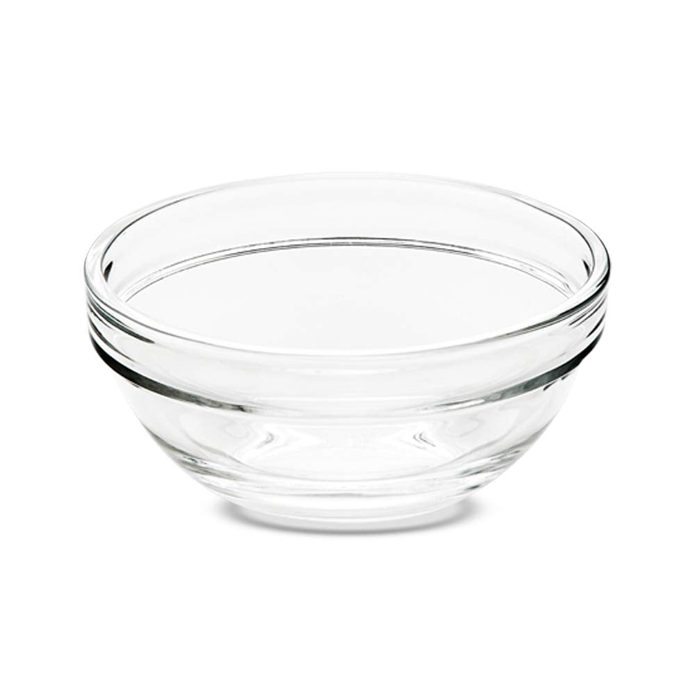 Borosil Stackable Serving Bowls | Oven & Microwave Safe | Transparent | Set of 6 Pcs