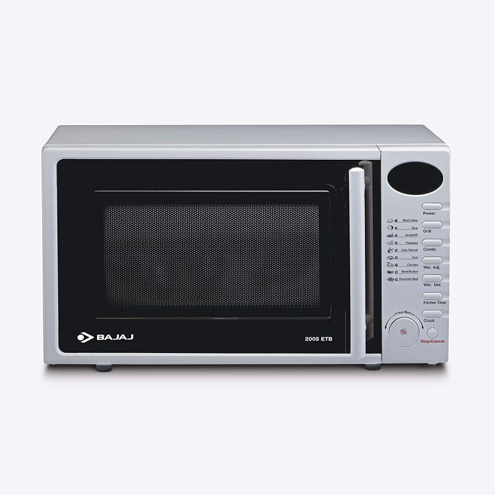 Bajaj 2005 ETB 20 Litres Grill Microwave Oven with Jog Dial | White