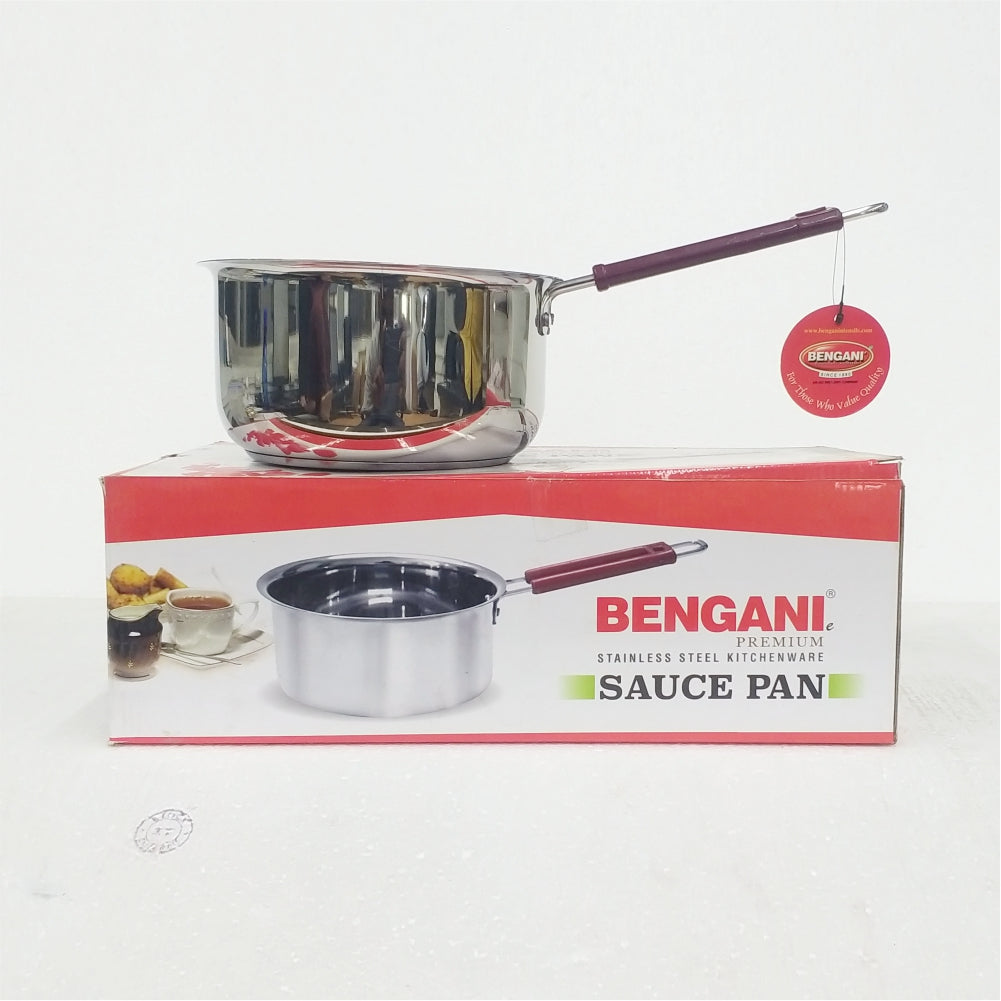 Bengani Stainless Steel 20 Gauge Induction Bottom Saucepan | Silver