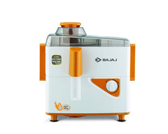 Bajaj Neo JX4 450 Watt Juicer Mixer Grinder with 2 Jars | White & Orange