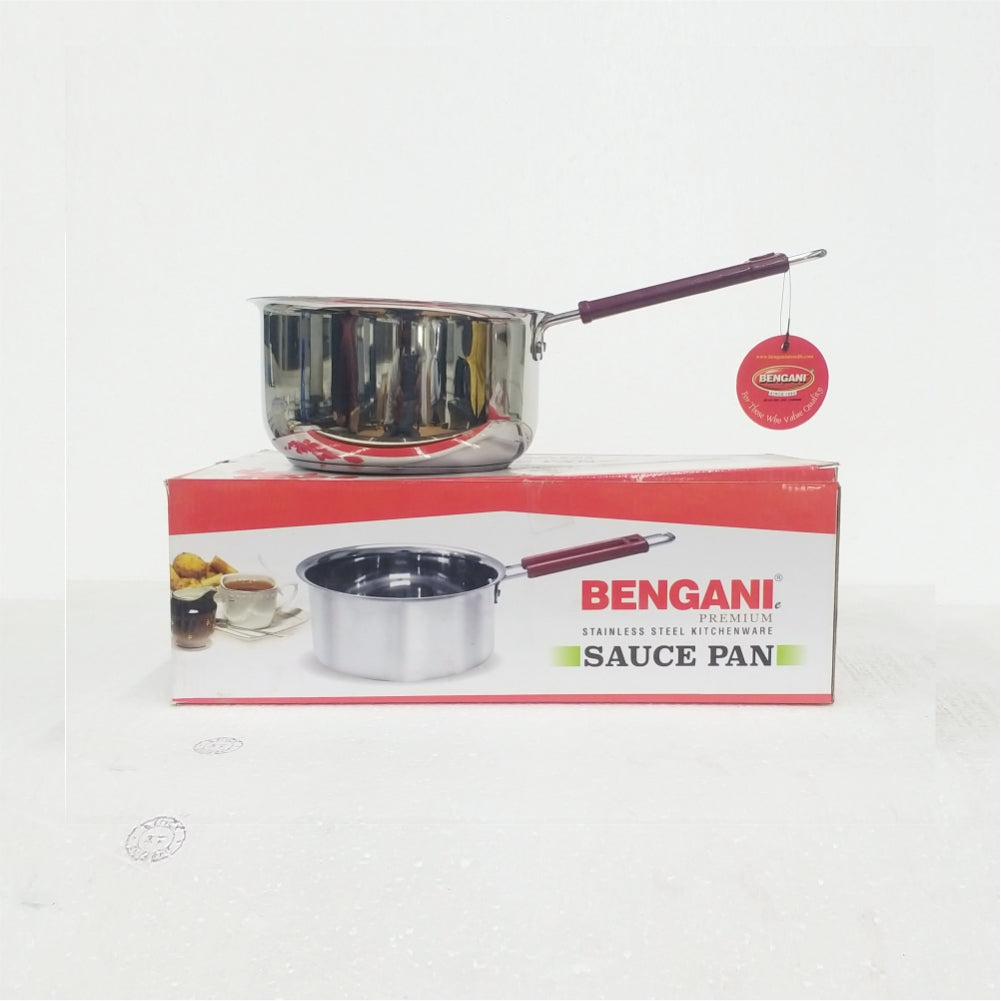 Bengani Stainless Steel 20 Gauge Induction Bottom Saucepan | Silver