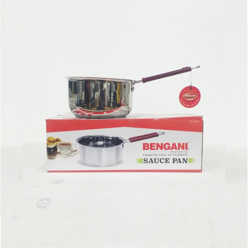 Bengani Stainless Steel 20 Gauge Induction Bottom Saucepan | Silver