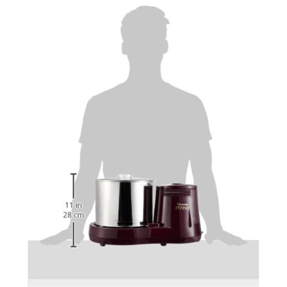 Butterfly Rhino 150 Watts 2 Litre Table Top Wet Grinder | Cherry Red