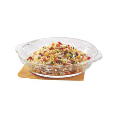 Borosil Round Microwavable Plate | Transparent | 1 Pc
