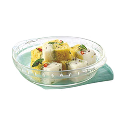 Borosil Round Microwavable Plate | Transparent | 1 Pc