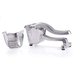 Compact Hand Press Aluminium Fruit Juicer | Silver