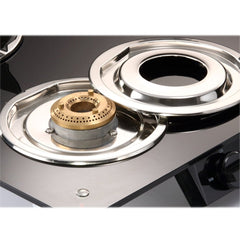 Butterfly Prism Glass 2 Burner Gas Stove | Black