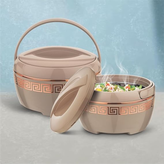 Asian Marco Gold Inner Steel Deluxe Casserole Set | Set Of 2 Pcs