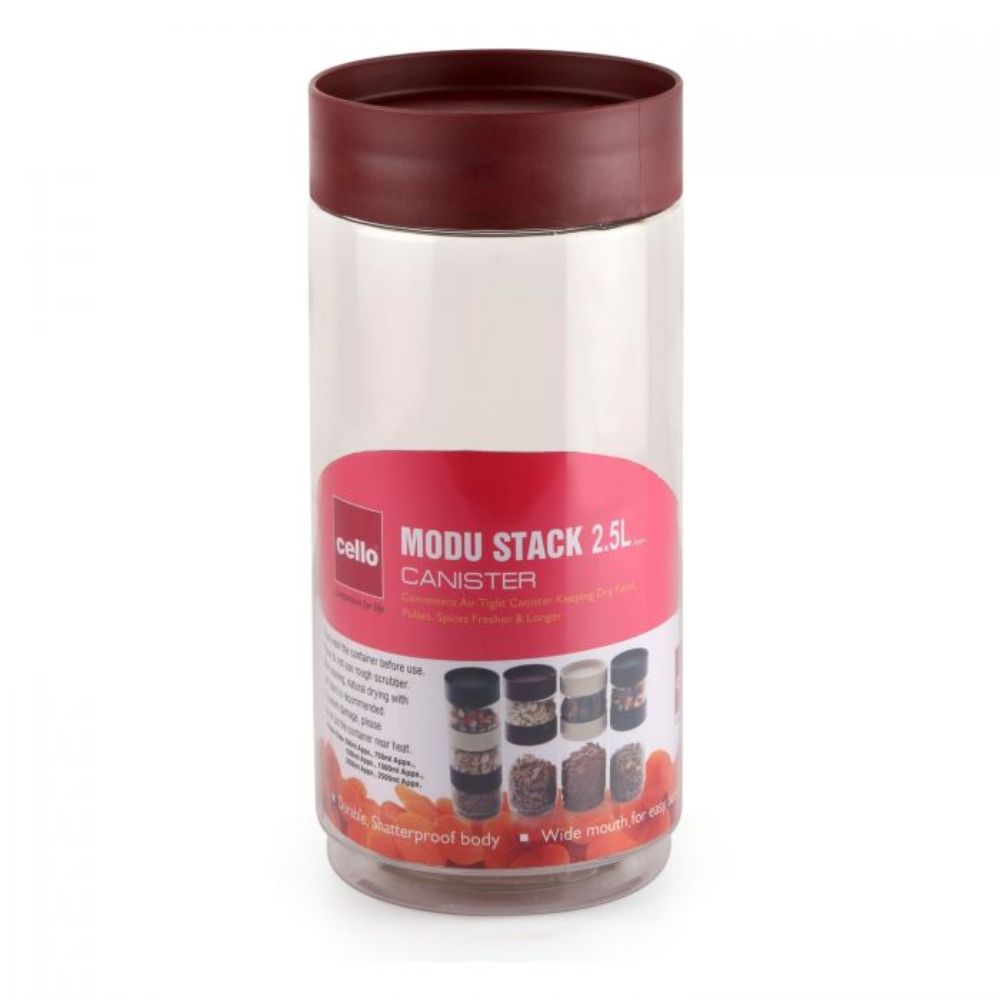Cello Modustack Plastic Canister | 1 Pc & Set of 2 Pcs