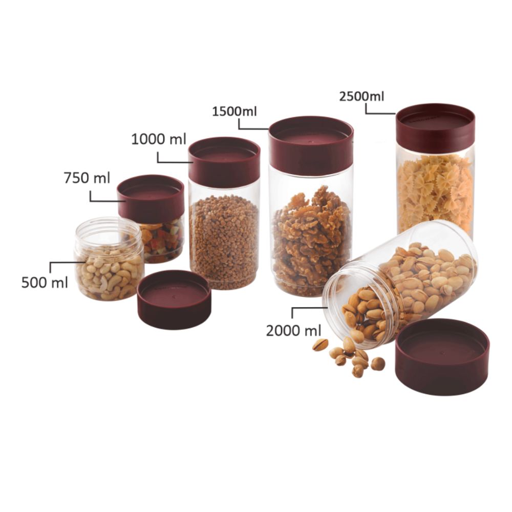 Cello Modustack Plastic Canister | 1 Pc & Set of 2 Pcs