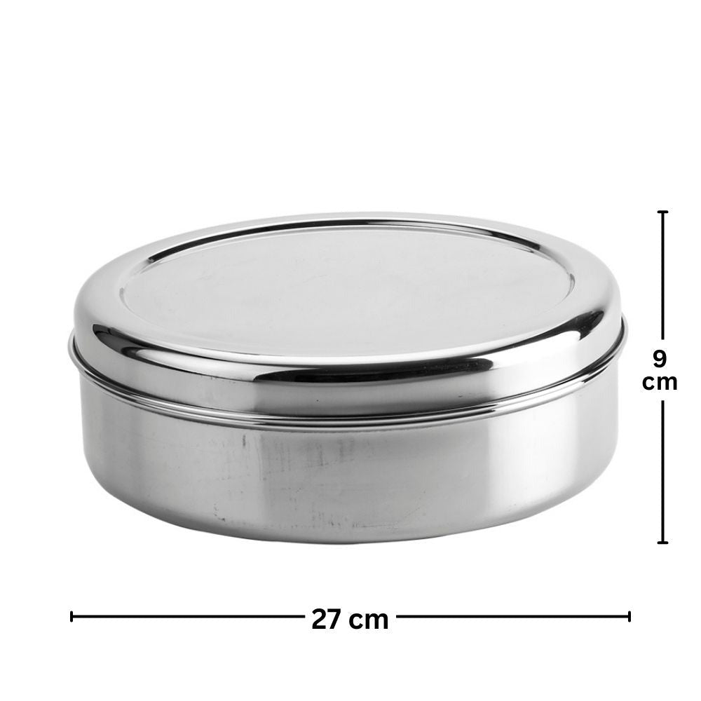 Bengani Stainless Steel 22 Gauge Papad Dabba | 1 Pc
